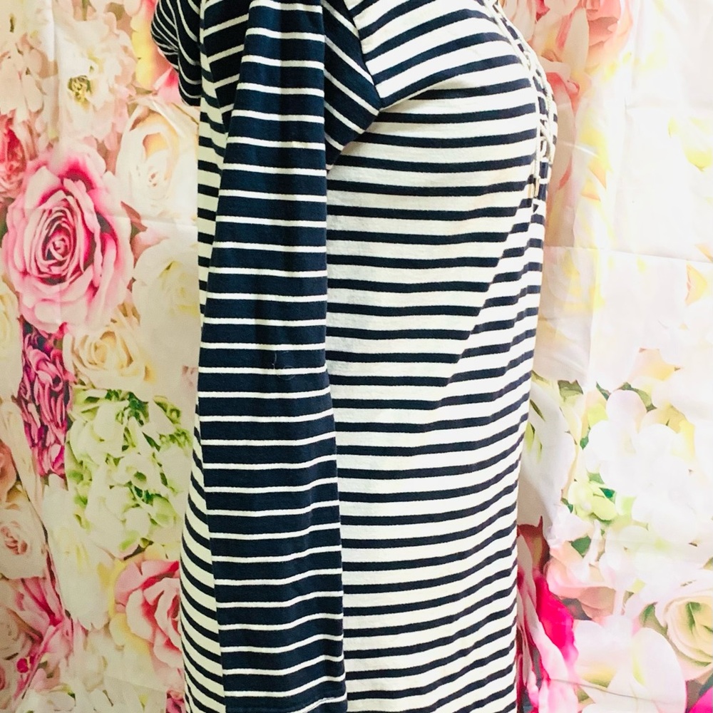 Nautical Striped Lace-Up Women's Tunic - Picture 4 of 8